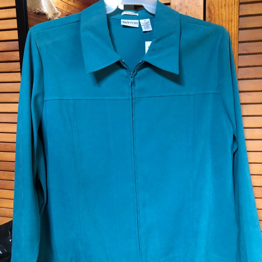 Suede zipper jacket